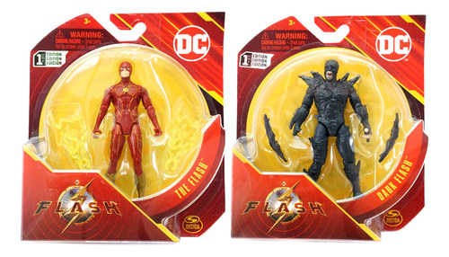 Muñeco Flash Y Dark Flash Set X2 Figuras Articulada 10cm