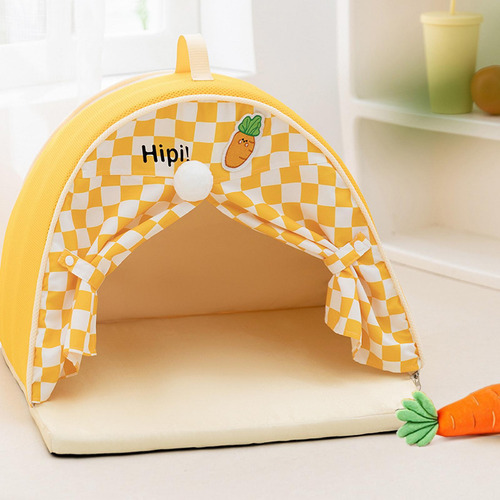 Casa De Carpas De Mascotas 50cmx50cmx40cm Naranja