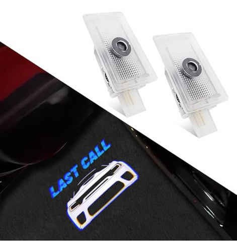 2 Pcs Non-fading Last Call Car Door Logo Lights Compatible P