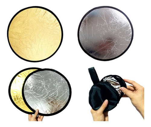 Reflector De Luz Plegable Redondo 2 En 1 12 30 Cm Reflector