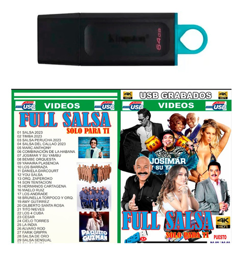 Usb 32gb Con Musica + 3500 Full Salsa De Oro