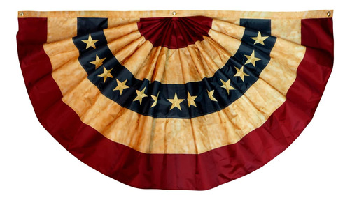 Bandera Anley, Tipo Ventilador, Vintage, Estados Unidos, 90