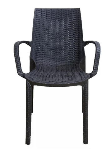 Oferta Envio Silla Reforzada Simil Rattan Negra Con Apoya Br