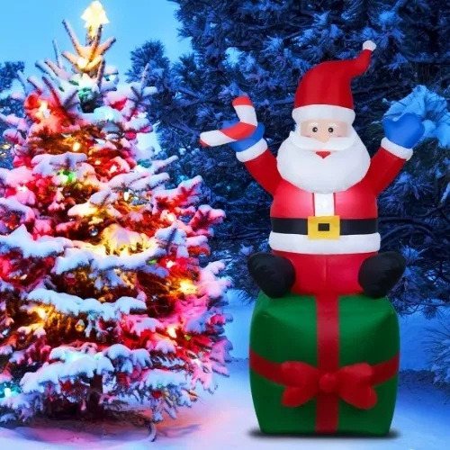 - Modelo Aéreo Do Pai Natal, 180 Cm De Altura Com Luzes Led