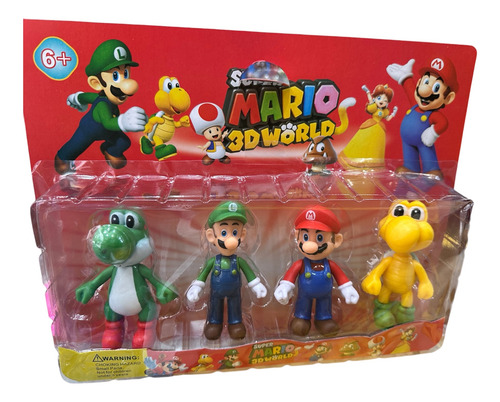 Muñecos Set Mario 3d World X4