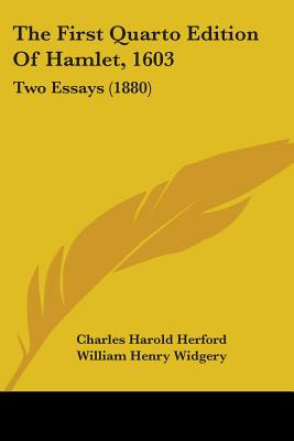 Libro The First Quarto Edition Of Hamlet, 1603: Two Essay...