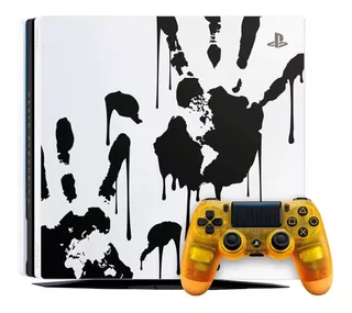 Sony PlayStation 4 Pro 1TB Death Stranding Limited Edition color blanco y negro