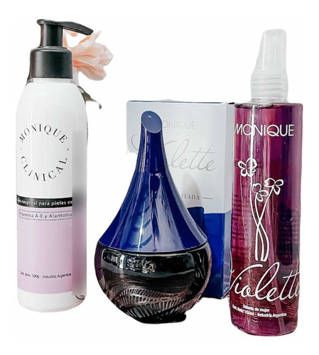 Kit Violette Perfume 100 Ml + Colonia + Hidratante Monique