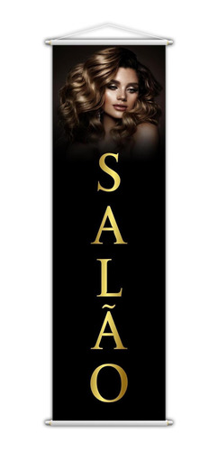 Banner Salão De Beleza Mulheres Lona Serviço 100x30cm