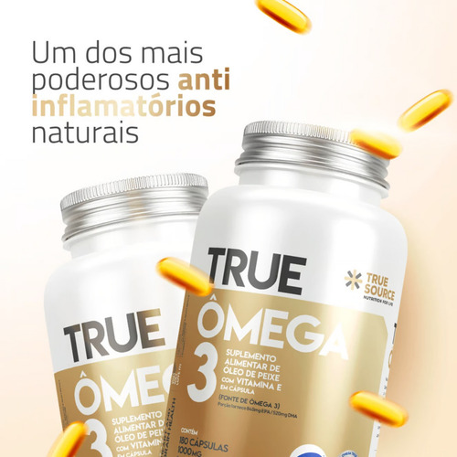 Ômega 3 Com Vitamina E Selo Ifos 180 Cápsulas True Source