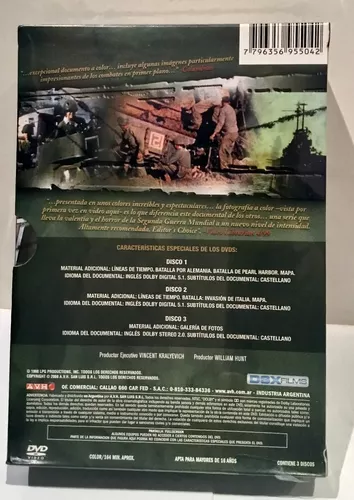 La Segunda Guerra Mundial En Colores 3 Dvd Originales Nuevos