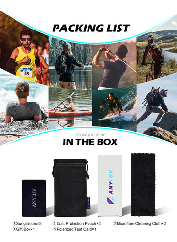 Anyluv Gafas De Sol Polarizadas Para Hombres Y Mujeres, Gafa
