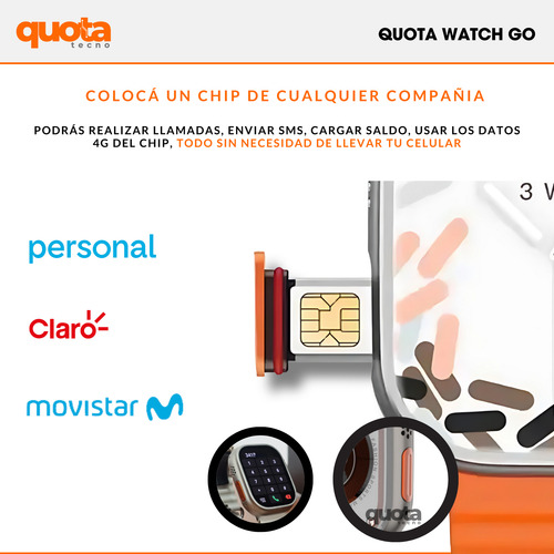 Reloj Inteligente Go Juegos Wifi Gps Hombre Spotify Whatsapp Plateado