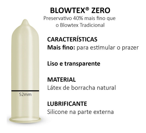 Preservativo Blowtex Zero  C/ 6 Unidades