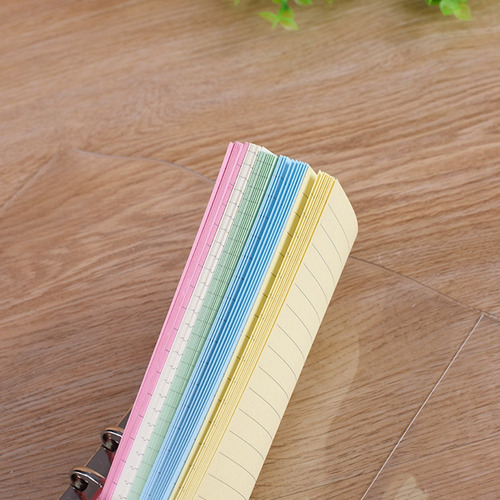 50 Páginas A6 Colorido 6 Furos Governado Folha Solta Papel S