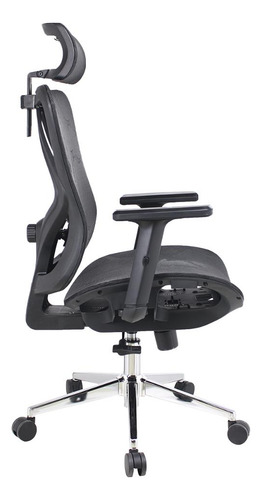 Cadeira De Escritório Dr. Office Ergo Mesh, Altura Ajustável Cor Preto Material Do Estofamento Malha