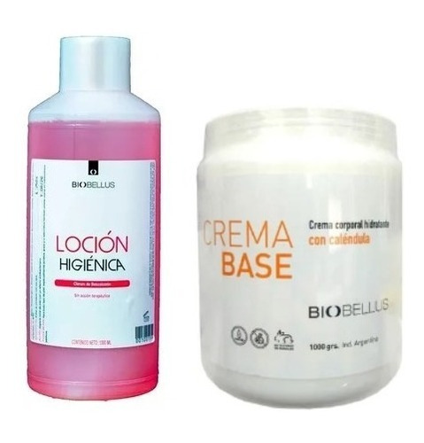  Loción Higienica 1000ml + Crema Base Biobellus 1kg  