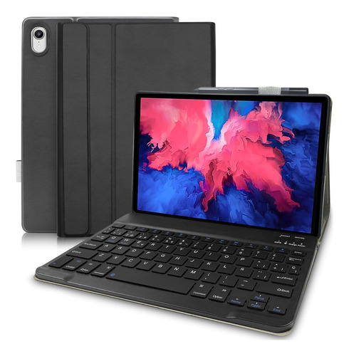 Funda Con Teclado Lenovo P11 11 Tb-j606f Con Ñ + Vidrio
