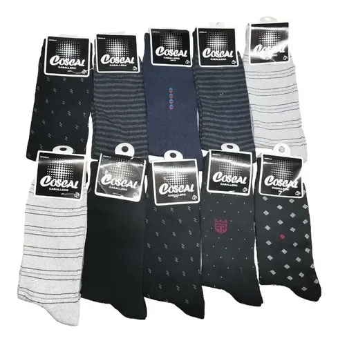 Calcetines Largos De Vestir Para Hombre - Sobre La Pantorrilla - Nailon Elástico - Colores Varios - Regalo Práctico