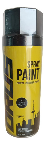 Pintura En Spray Negro Mate 400ml Orus