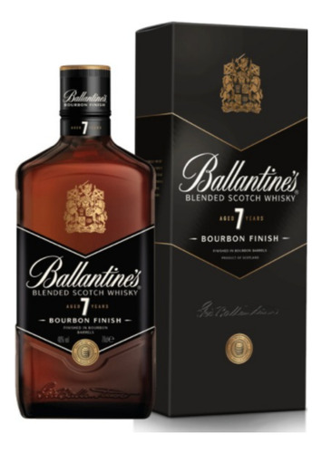 Whisky Ballantines 7 Anos Boubon Con Estuche 