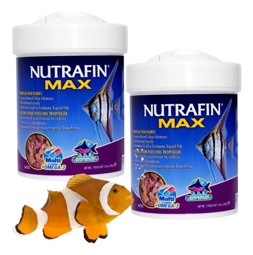 Alimento Peces Tropicales Fish Flakes Nutrafin Max 38g