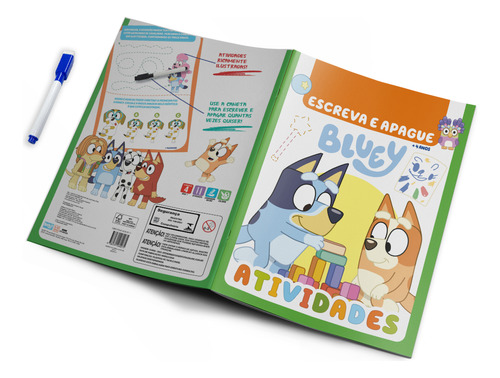 Bluey Atividades Escreva E Apague Capa Mole