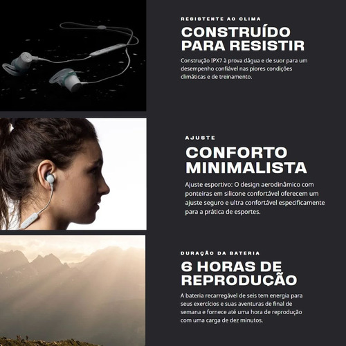 Imagem 3 de 10 de Fone Bluetooth Esportivo Jaybird Tarah Original Novo Lacrado