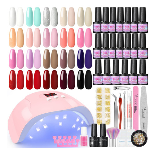 Kit De Esmalte De Uas De Gel Con U V Light Starter Starter 2