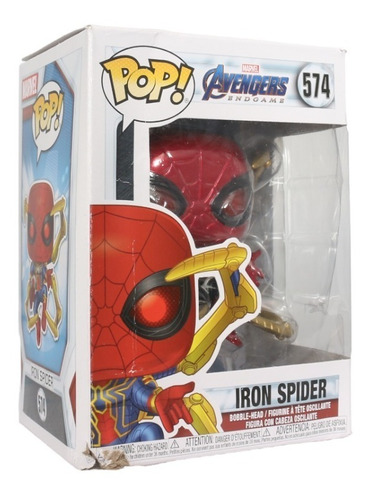 Funko Pop Marvel Avengers End Iron Spider 574 Caja Lastimada