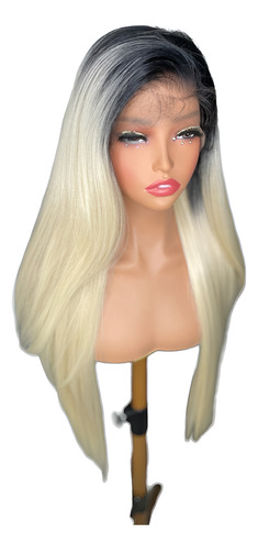 Peluca De Encaje Frontal Destiny - Stylez Oncologica Balayage Negro Con Rubio L