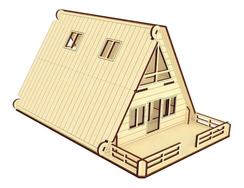 Casa Miniatura Para Muñecas Forma Triangular