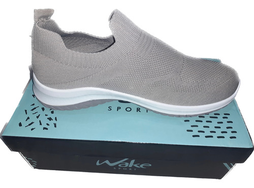 Zapatilla Wake Wkc055 Color Visón Nº 37 Deportivo Elástico 