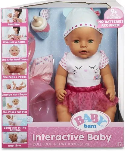 Baby Born Muñeca Interactiva De Ojos Verdes