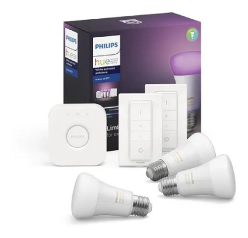 Kit De Inicio Philips Hue White And Color Ambiance +2 Switch