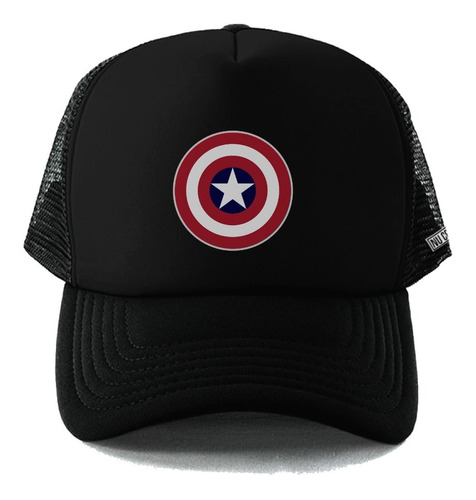 Gorra Con Malla Capitán América Escudo Phg