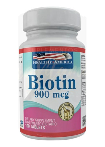Biotina 900mcg X100 Tabletas - Heatlhy