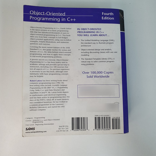 Livro Object-oriented Programming In C++ - V1297 (Usado)