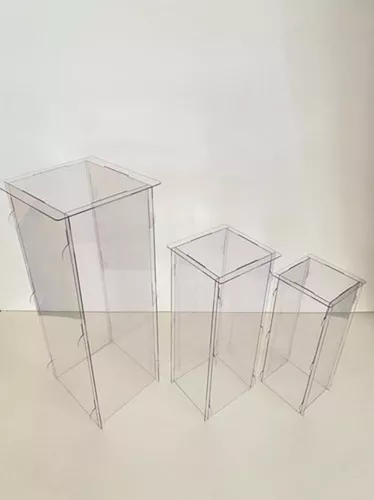 Cubo de Acrílico Tam G - 80 cm de altura x 37 cm comprimento