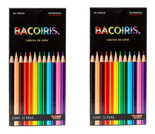 Colores Bacoiris Largos 12pzas, Original Nuevo Oferta !!!