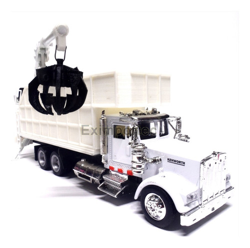 1:43 Custom Camion Kenworth Torton Grua Poligrapa Chatarrera Blanco (Usado)