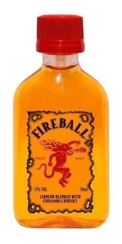 Miniatura Whisky Fireball Con Canela Picante X50cc