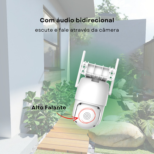 Câmera De Segurança Dupla Externa Dual Wi-fi Smartlife Alexa Branco
