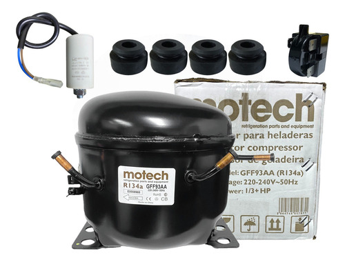 Motor Compresor Heladera Motech Gff93aa 1/3+ Hp R134a