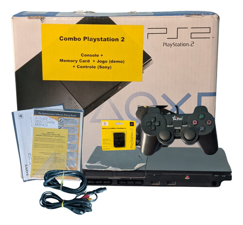 Console Ps2 Slim Na Caixa Bloqueado (Usado)