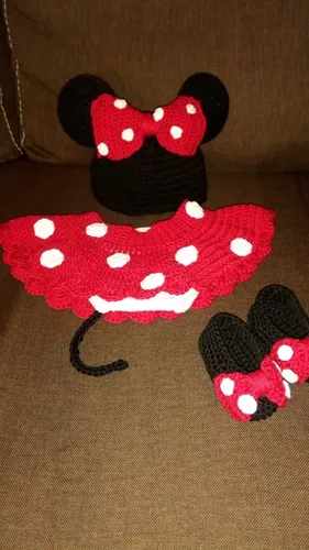 disfraz de minnie mouse a crochet para bebe 