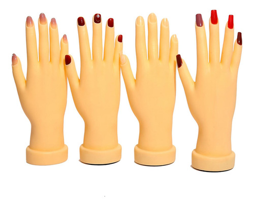 1 Par De Práctica De Uñas De Goma Flexible Flexible A Mano