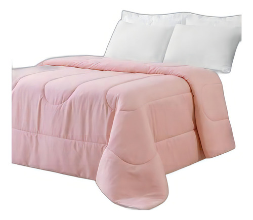Edredom Queen 200 Fios Dupla Face Criarte Rosa