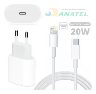 Cabo Fonte Compatível iPhone SE X Xr 11 12 13 14 Usb-c 20w