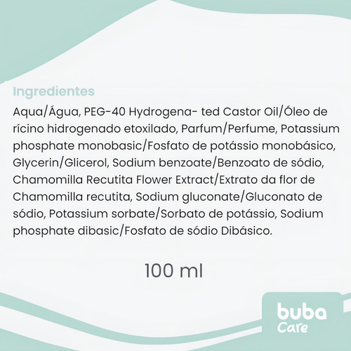 Kit Colônia Babyfresh 100ml Sabonete Líquido 400ml Buba Care